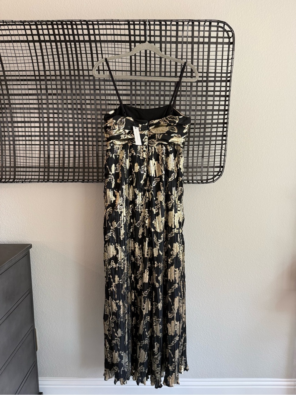 Anthropologie Hutch Mabel Foil Pleated Jumpsuit - Picture 5 of 10